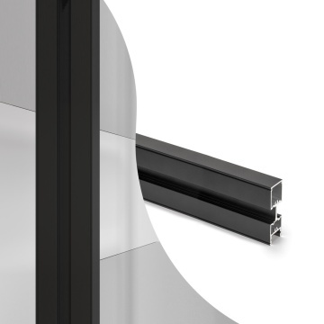 Profil vertical 2.9m, finisaj negru, sistem modular compartimenare dressing Zero