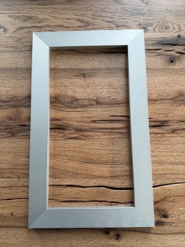 Rama aluminiu profil Z18, finisaj inox periat - Img 2
