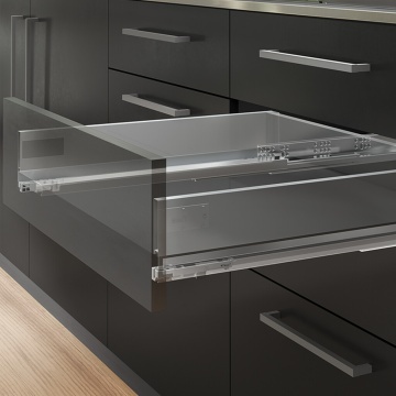 Sertar EV H93mm, 350mm, soft close, 3D, 40kg, pal 18mm, gri antracit - Img 3