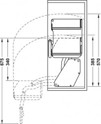 Sistem de ridicare pentru dulap suspendat, Kessebohmer iMove 504.68.313 