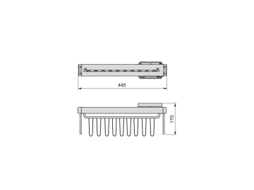 Suport extractibil cravate accesorii dressing Quartz, finisaj titan - Img 5