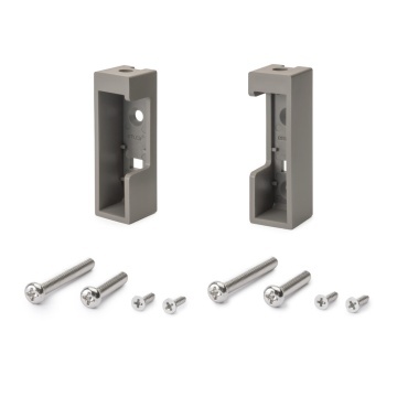 Suport lateral plastic bara haine dreptunghiulara, titan, accesorii dressing Quartz