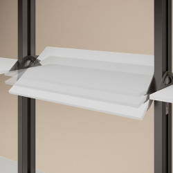 Suport polita lemn inclinata negru sistem modular Zero