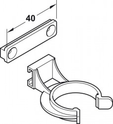 Clips plinta pal/mdf pentru picioare Axilo 637.38.054 Häfele