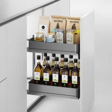 Cos Jolly Easy Handling cu glisiera extragere totala si amortizare, corp 300mm, 400mm ,2 niveluri, gri antracit