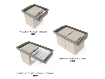 Cos panza cu rama finisaj titan accesorii dressing Quartz - Img 2