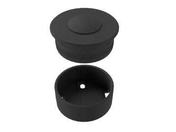 Intrerupator buton PushPower Mini35, 1 cale, negru/alb, Siro - Img 2