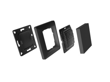 Intrerupator Standard 55 PushPower, 2 cai, negru, Siro - Img 2