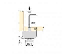 Picior mobila plastic reglabil 