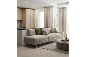 Picior mobilier, canapele RONDA H150, 180mm, finisaj auriu - Img 4