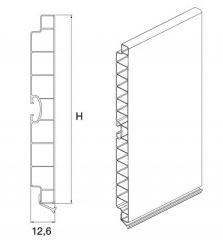Plinta bucatarie aluminiu periat 4m