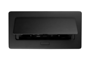 Priza incorporabila in blat 2xSchuko, 2 USB (A+C), RJ45, HDMI, cablu 1.5m, negru - Img 2
