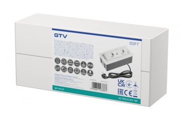 Priza multifunctionala incorporabila in blat , 2xSchuko + 2USB (A+C) + cablu 1.5, finisaj alb - Img 2