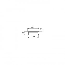 Profil difuzor lumina alb opac 2.9m sistem modular dressing Zero