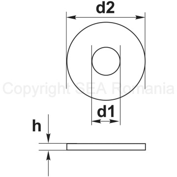 Saiba plata M4 x 9 x 0.8 ZA - Img 2