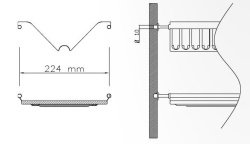 Scurgator vase inox cu tavita schita