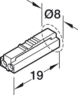 Senzor actionare sertar / usa, alimentare banda LED 24V LOOX5, 833.89.253 - Img 3