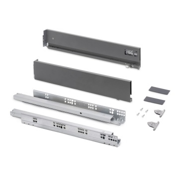 Sertar EV H93mm, 500mm, soft close, 3D, 60kg, gri antracit