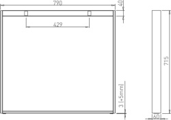 Structura birou HQ800 finisaj negru mat sistem Hide