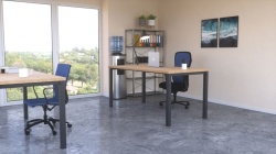 Structura birou HUBO 800 finisaj negru mat sistem Hide