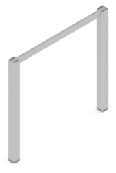 Structura birou HUBO 800 finisaj negru mat sistem Hide