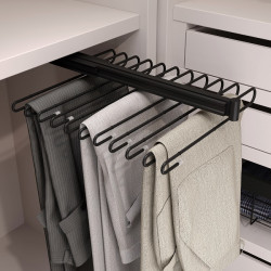 Suport 11 pantaloni extractibil negru accesorii dressing Hook