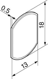 TIP-ON lung pentru usi cu tampon gri 956A1006 Blum