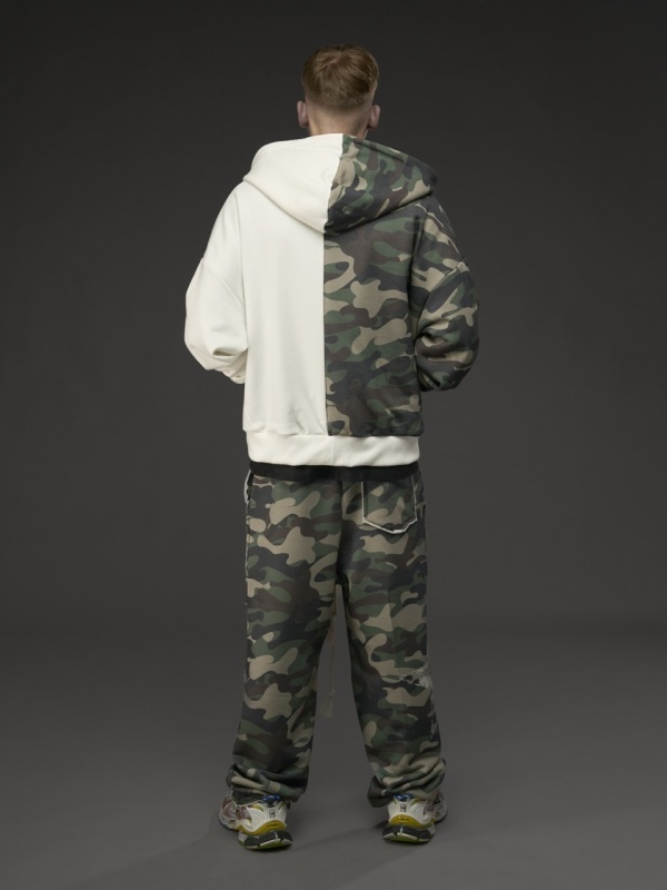 Hanorac duo zipp camo/off-white star - Img 3