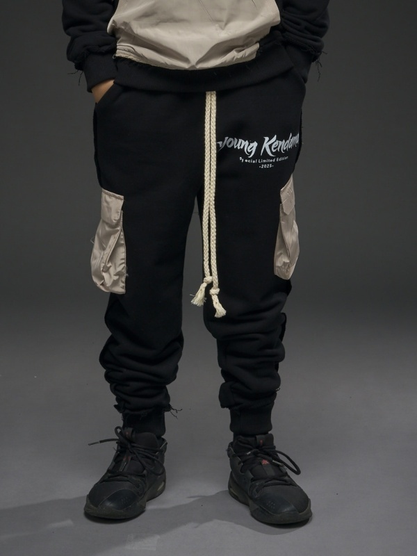 Pantalon negru cargo Kendama fas bej - Img 2