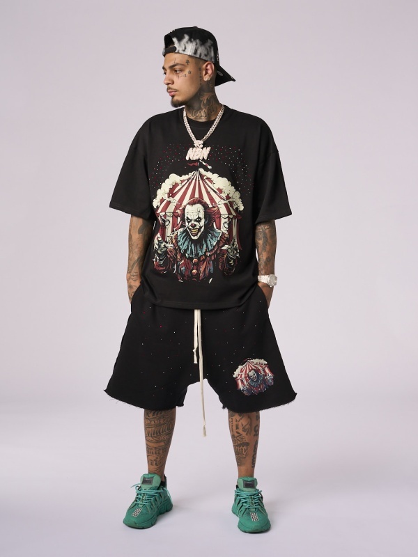 Tricou negru Clown Drip shine - Img 3