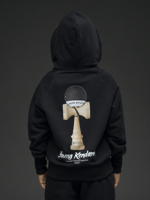 Hanorac negru zipp kendama neagra - Img 2