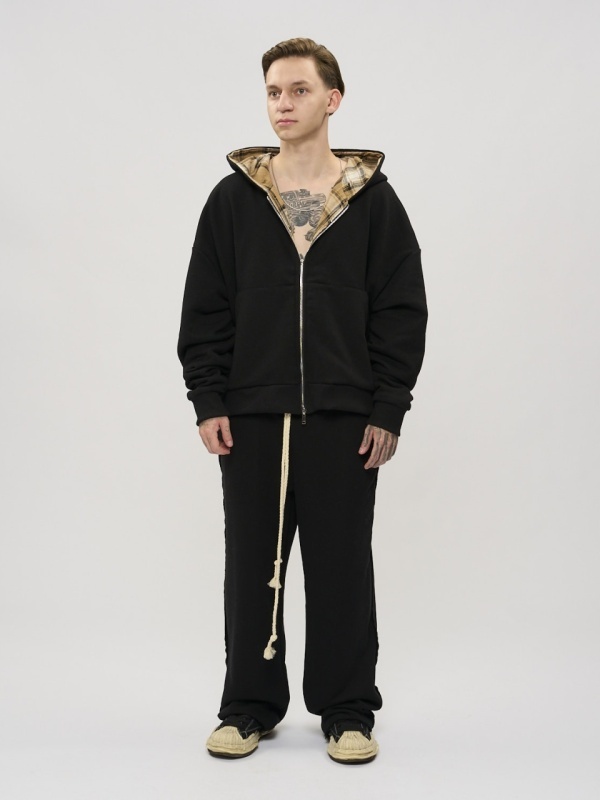 Pantalon double negru/bej - Img 4