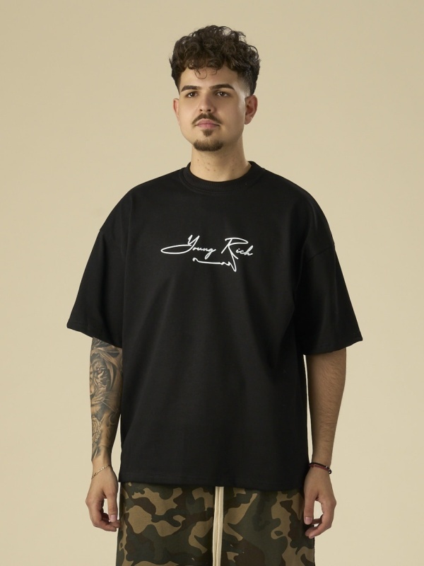 Tricou negru sign/band white - Img 2