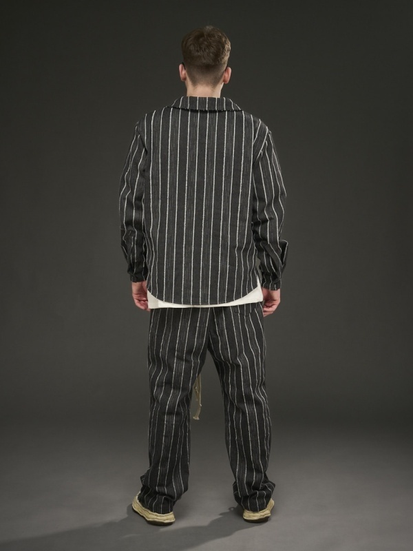 Compleu zipp jeans negru ribbed - Img 5