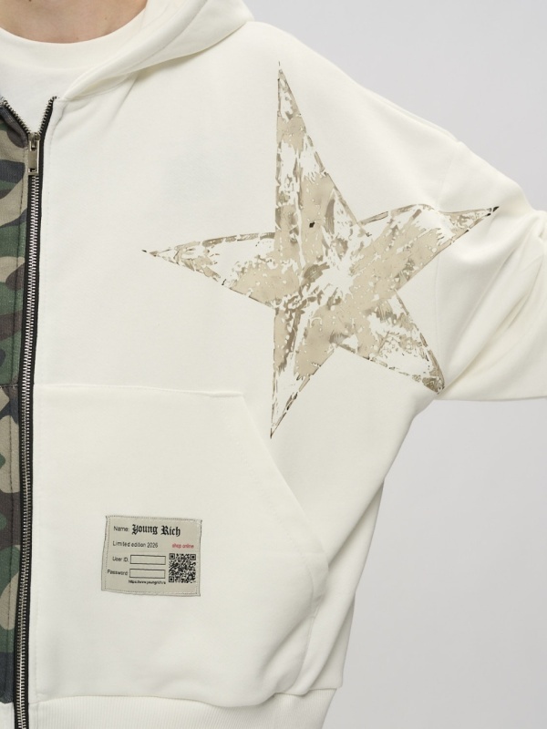 Hanorac duo zipp camo/off-white star - Img 6