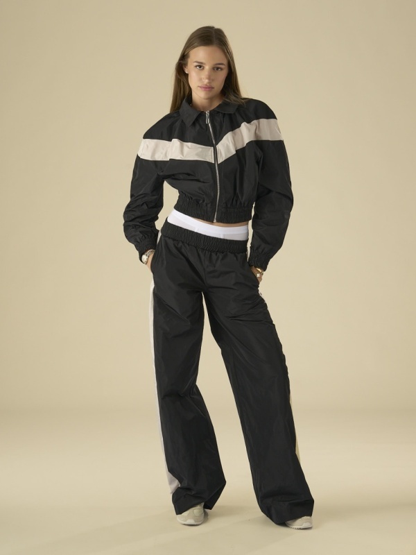 Hanorac negru/bej zipp windbreaker - Img 4