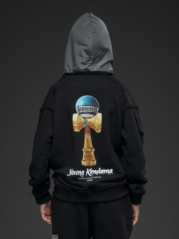 Hanorac negru kendama fas gri - Img 2
