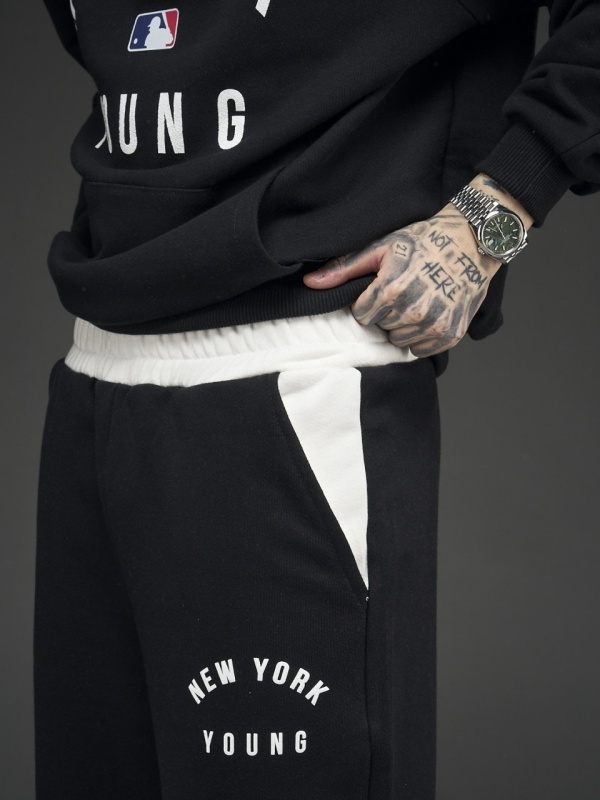 Pantalon negru/unt NY - Img 5