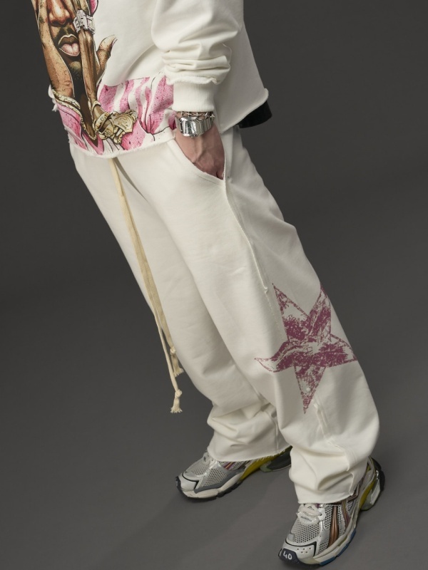 Pantalon unt star roz - Img 4