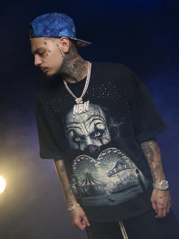 Tricou negru Clown Night shine - Img 5