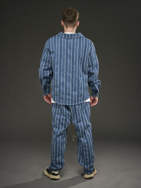 Compleu zipp jeans blue ribbed - Img 5