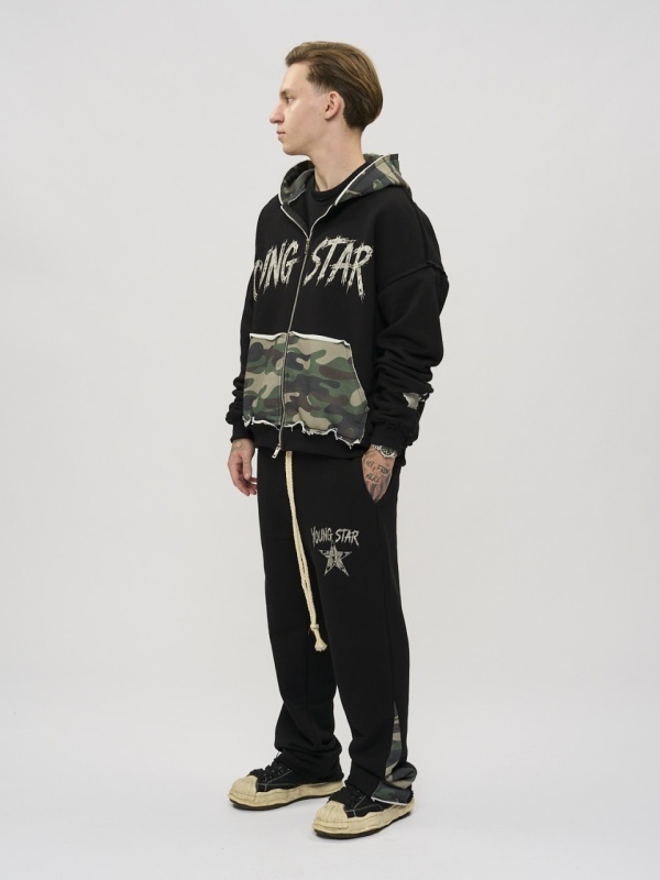Pantalon negru/camo star - Img 3