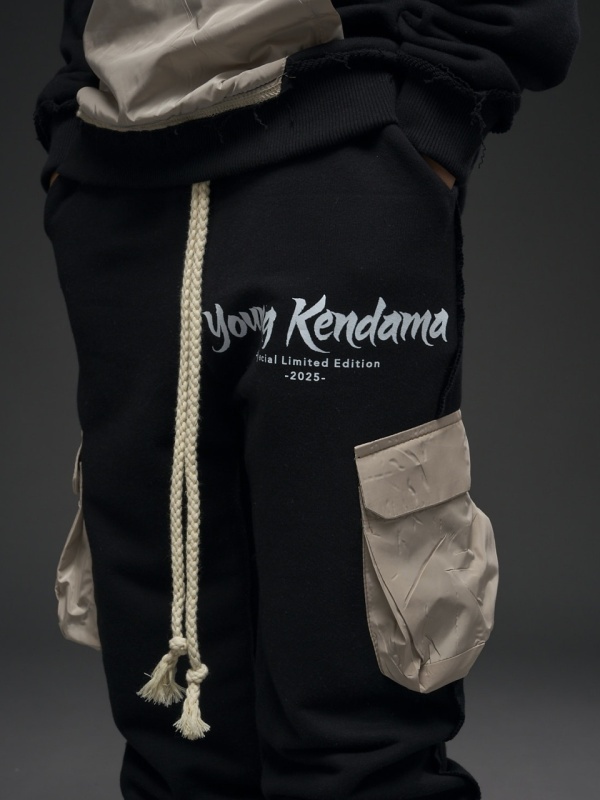 Pantalon negru cargo Kendama fas bej - Img 3