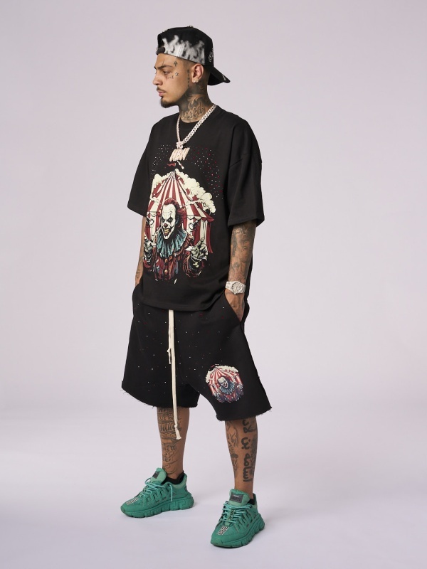 Tricou negru Clown Drip shine - Img 4