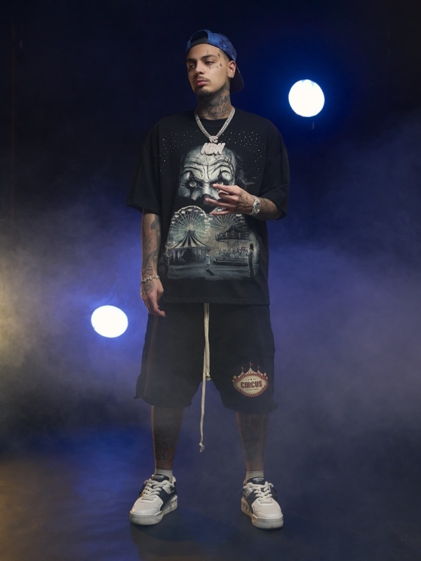 Tricou negru Clown Night shine - Img 7