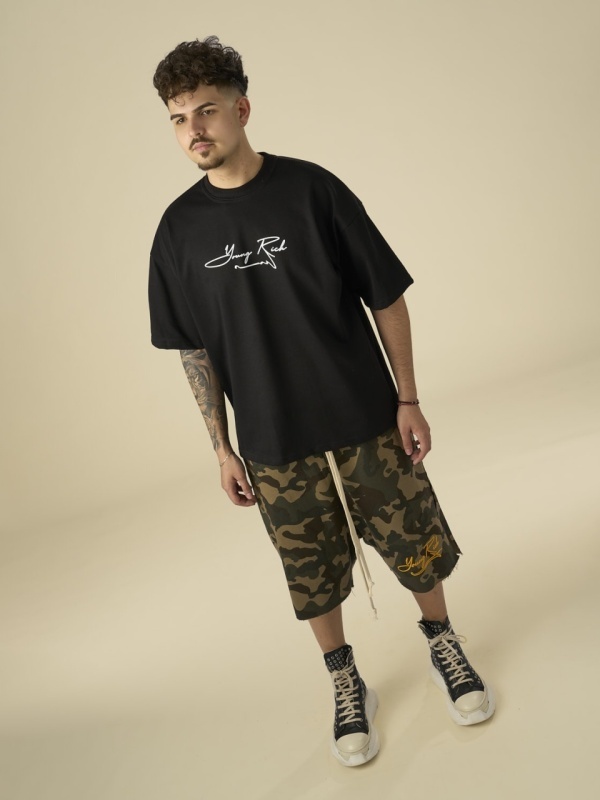 Tricou negru sign/band white - Img 5