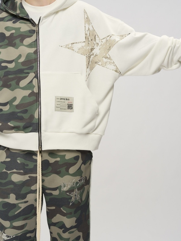 Hanorac duo zipp camo/off-white star - Img 10