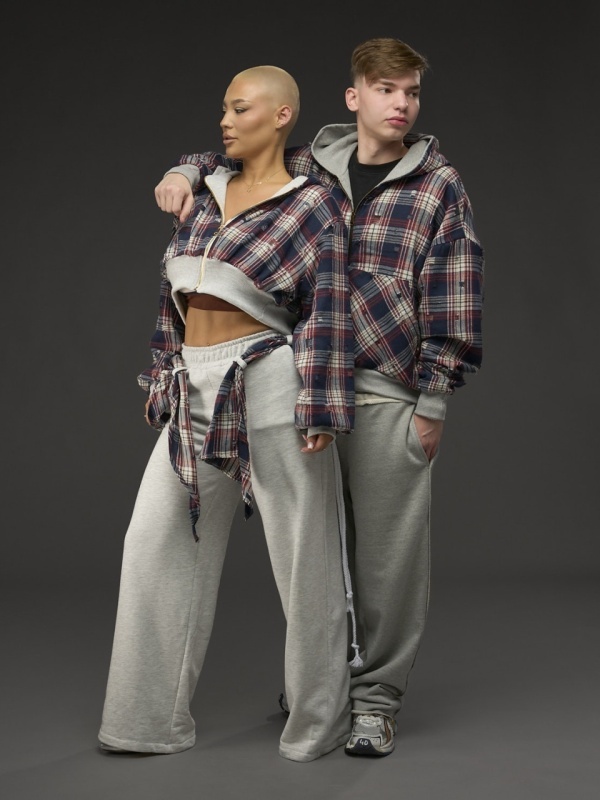 Pantalon duo gri/rosu - Img 6