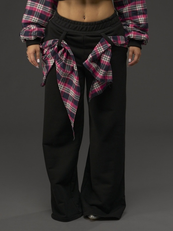Pantalon duo negru/fucsia - Img 2