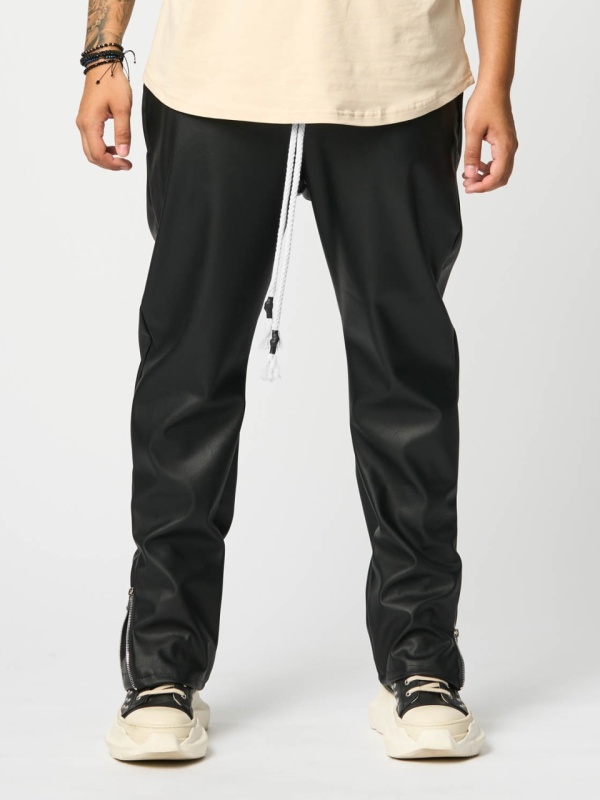 Pantalon eco leather lace white YRW - Img 3